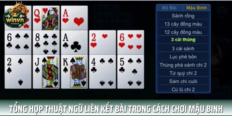 Tổng hợp thuật ngữ liên kết bài trong cách chơi mậu binh Tổng hợp thuật ngữ liên kết bài trong cách chơi mậu binh